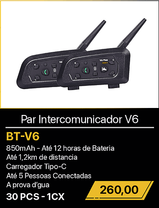 Par Intercomunicador V6 30PCS R$260,00