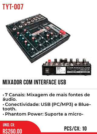 Mixador Com Interface USB 10pç=260$