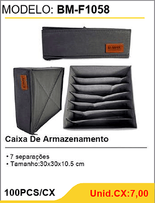 Caixa De Armazenamento 100PCS/CX Unid.CX:7,00