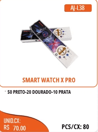 SMART WATCH X PRO UNID.CX:RS 70.00 PCS/CX:80
