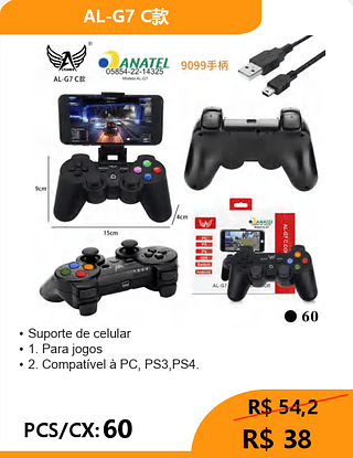 CONTROLE P/ CELULAR PCS/CX:60 R$ 38