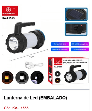 Lanterna de Led R$ 29,7 PCS/CX: 72