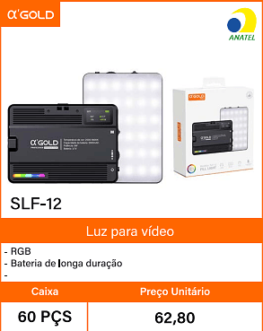 Luz para video Caixa 60 PCS Preco Unitario 62,80