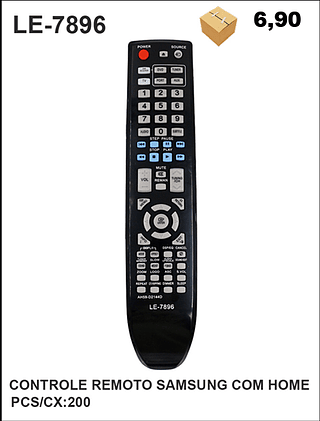 CONTROLE REMOTO SAMSUNG COM HOME 200PÇ=6,9$