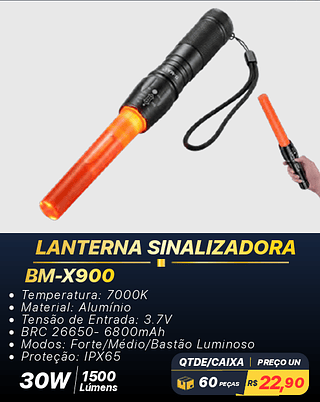 LANTERNA SINALIZADORA 60PÇS R$22,90