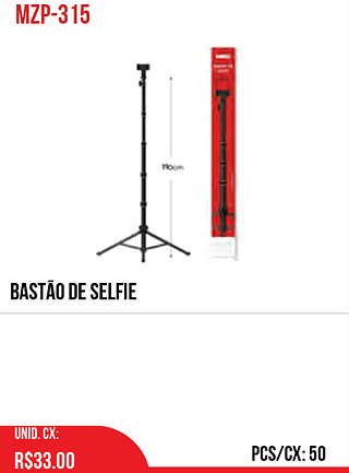 BASTÃO DE SELFIE 50pç=33$