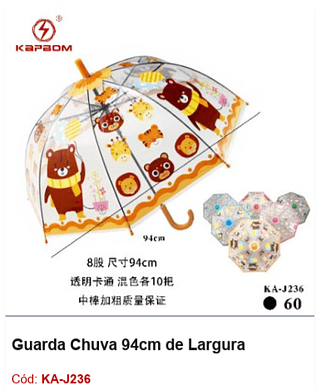 Guarda Chuva 94cm de Largura R$ 9,9 PCS/CX:60