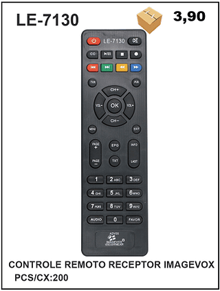 CONTROLE REMOTO RECEPTOR IMAGEVOX 200pç=3,9$