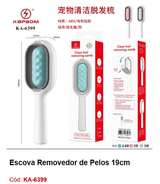 Escova Removedor de Pelos 19cm R$ 5,4 PCS/cx: 240