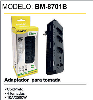 Adaptador para tomada 60PCS/CX Unid. CX: 12,50