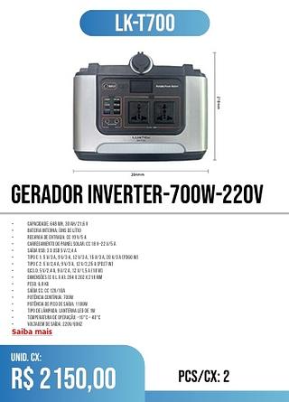 Gerador Inverter-700W-220v 2pç=2150