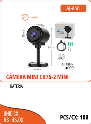 CAMERA MINI CB76-2 MINI UNID.CX:RS 45.00 PCS/CX:100