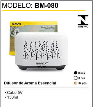 Difusor de Aroma Essencial 48PCS/CX Unid.CX:34,00