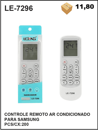 CONTROLE REMOTO AR CONDICIONADO PARA SAMSUNG 200PÇ=11,8$