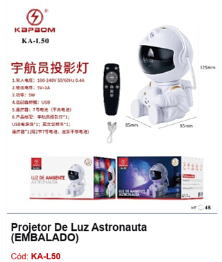 Projetor De Luz Astronauta R$ 25,2 PCS/Cx: 48