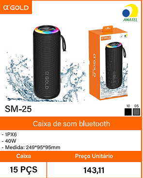 Caixa de som bluetooth Caixa 15 PCS Preco Unitario 143,11