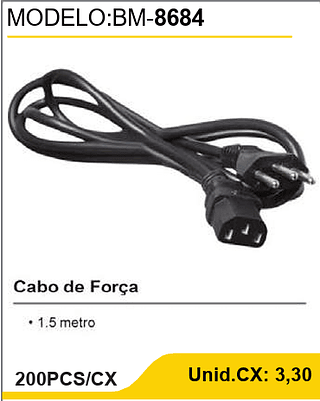 Cabo de Força 200PCS/CX Unid.CX: 3,30
