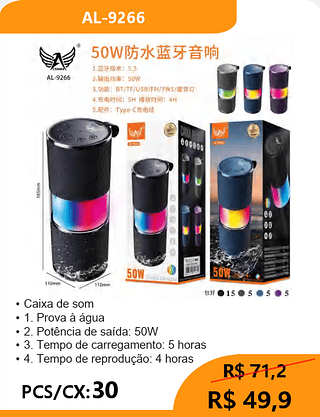 Caixa de som PCS/CX:30 R$ 49,9
