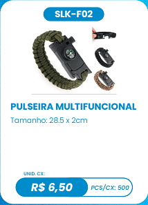 PULSEIRA MULTIFUNCIONAL UNID. CX: R$ 6,50 PCS/CX: 500