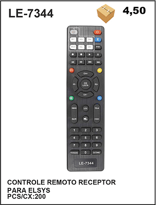 CONTROLE REMOTO RECEPTOR PARA ELSYS 200pç=4,5$