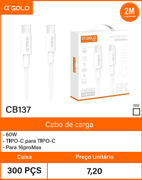 Cabo de carga Caixa 300 PCS Preco Unitario 7,20