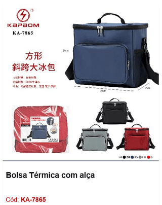 Bolsa Térmica com alça R$ 18 PCS/Cx: 50