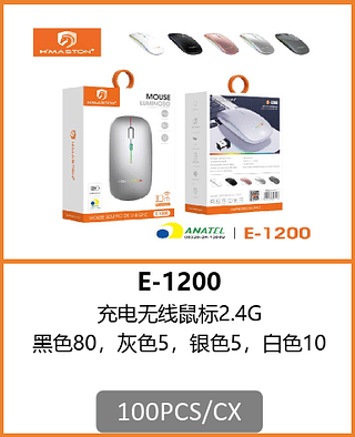 MOUSE BLUETOOTH 100PCS/CX R$:15,64
