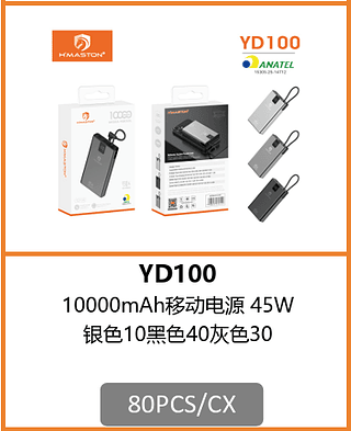 POWER BANK 10000mAh 80PCS/CX R$:64,82