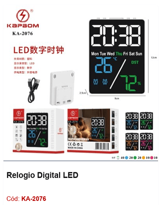 Relogio Digital LED R$27 PCS/Cx:100