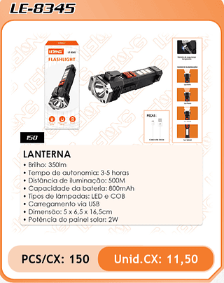 LANTERNA 150PÇ=11,5$