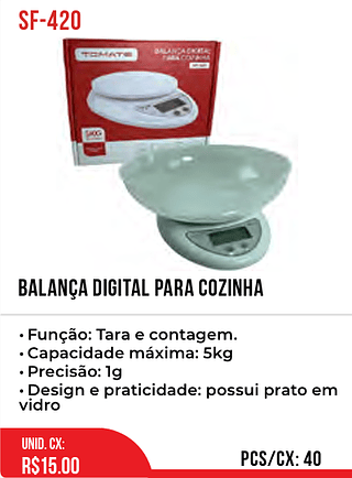 Balança Digital Para Cozinha 40pç=15$