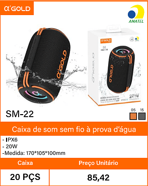 Caixa de som sem fio a prova d'agua Caixa 20 PCS Preco Unitario 85,42
