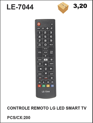 CONTROLE REMOTO LG LED SMART TV 200pç=3,2$