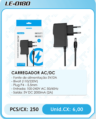 CARREGADOR AC/DC 250PÇ=6$