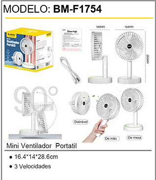 Mini Ventilador Portatil 40PCS/CX Unid.CX:28,00