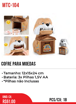 Cofre Para Moedas 18pç=61$