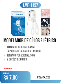 modelador de cílios elétrico PCS/CX: 200 UNID. CX: r$ 7,00