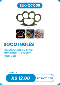 SOCO INGLÊS UNID. CX: R$ 12,00 PCS/CX: 200
