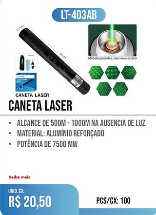 caneta laser 100pç=20,50$