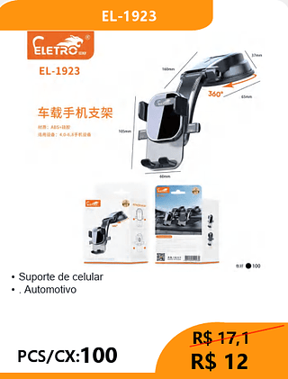 Suporte de celular PCS/CX:100 R$12