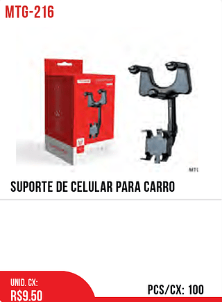 SUPORTE DE CELULAR PARA CARRO 100pç=9,5$