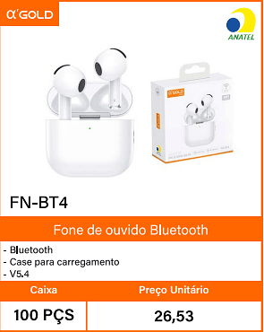 Fone de ouvido Bluetooth Caixa 100 PCS Preco Unitario 26,53