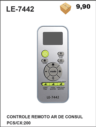 CONTROLE REMOTO AR DE CONSUL 200PÇ=9,9$