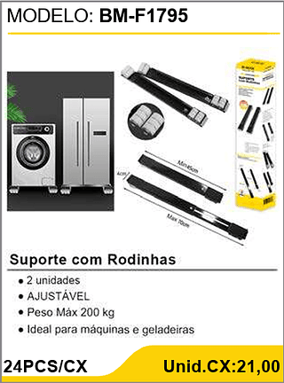 Suporte com Rodinhas 24PCS/CX Unid.CX:21,00