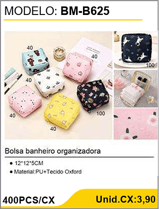 Bolsa banheiro organizadora 400PCS/CX Unid.CX:3,90