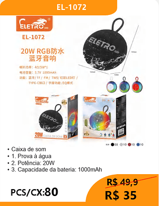 CAIXA DE SOM PCS/CX:80 R$35