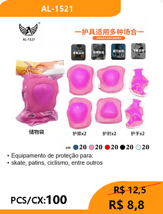Equipamento de proteção PCS/CX:100 R$ 8,8