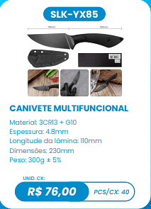 CANIVETE MULTIFUNCIONAL UNID. CX: R$ 76,00 PCS/CX: 40