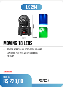 moving 18 leds PCS/CX: 4 UNID. CX: r$ 220,00