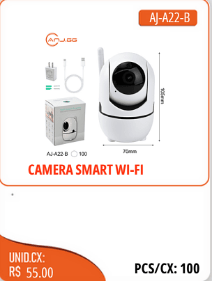 CAMERA SMART WI-FI UNID.CX:RS 55.00 PCS/CX:100